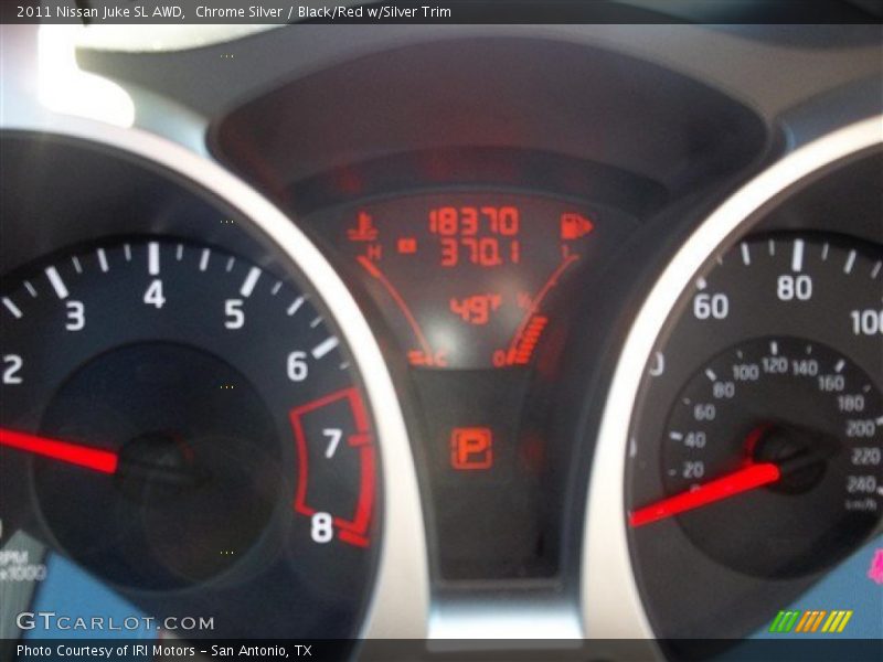 Chrome Silver / Black/Red w/Silver Trim 2011 Nissan Juke SL AWD