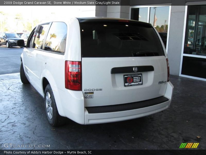 Stone White / Medium Slate Gray/Light Shale 2009 Dodge Grand Caravan SE