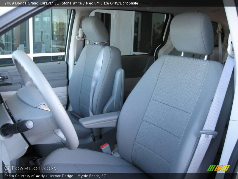 Stone White / Medium Slate Gray/Light Shale 2009 Dodge Grand Caravan SE