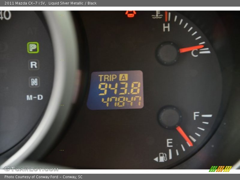 Liquid Silver Metallic / Black 2011 Mazda CX-7 i SV