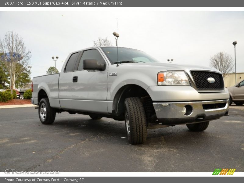 Silver Metallic / Medium Flint 2007 Ford F150 XLT SuperCab 4x4