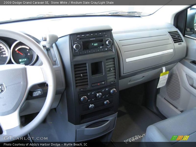 Stone White / Medium Slate Gray/Light Shale 2009 Dodge Grand Caravan SE