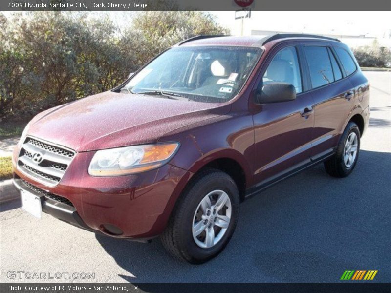 Dark Cherry / Beige 2009 Hyundai Santa Fe GLS