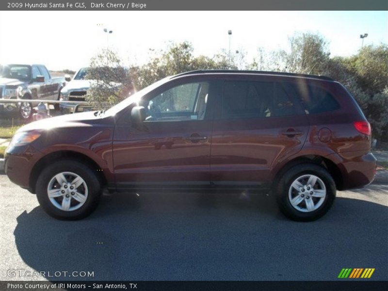 Dark Cherry / Beige 2009 Hyundai Santa Fe GLS
