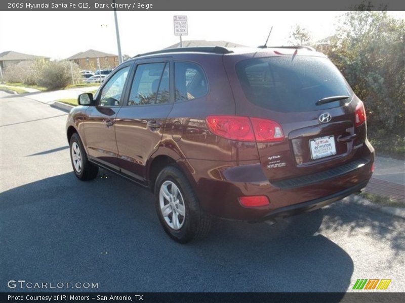 Dark Cherry / Beige 2009 Hyundai Santa Fe GLS