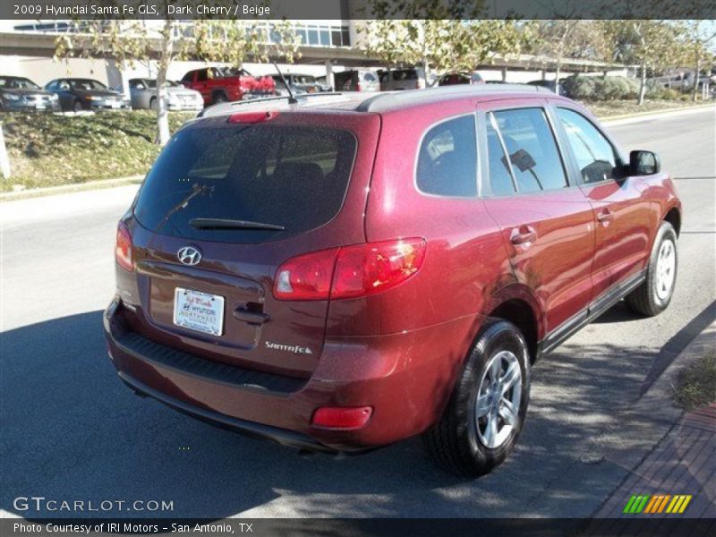 Dark Cherry / Beige 2009 Hyundai Santa Fe GLS