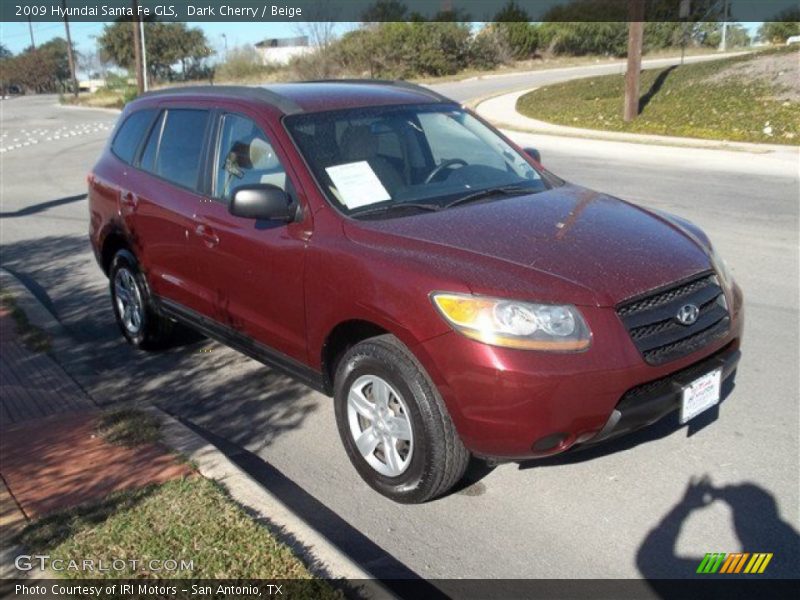 Dark Cherry / Beige 2009 Hyundai Santa Fe GLS