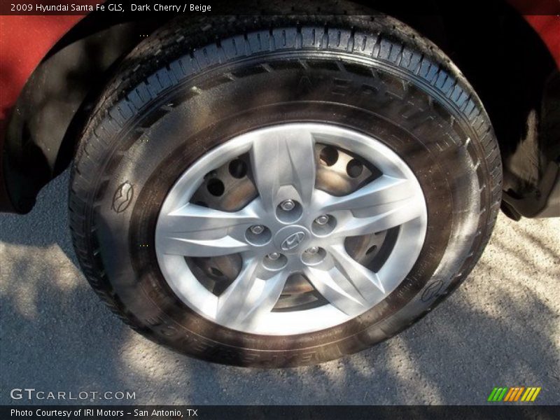 Dark Cherry / Beige 2009 Hyundai Santa Fe GLS
