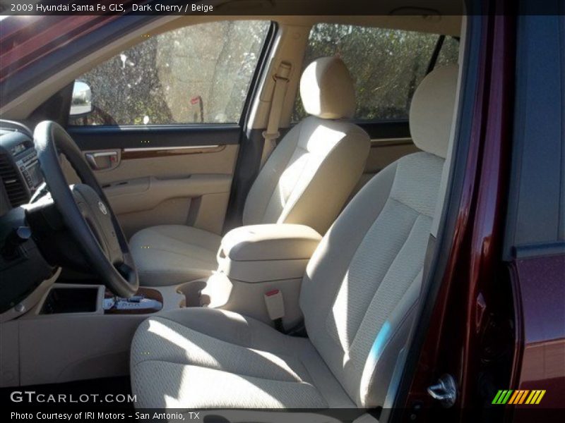 Dark Cherry / Beige 2009 Hyundai Santa Fe GLS