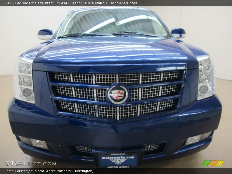 Xenon Blue Metallic / Cashmere/Cocoa 2012 Cadillac Escalade Premium AWD