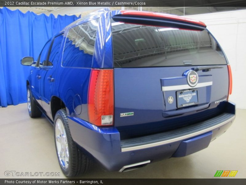 Xenon Blue Metallic / Cashmere/Cocoa 2012 Cadillac Escalade Premium AWD