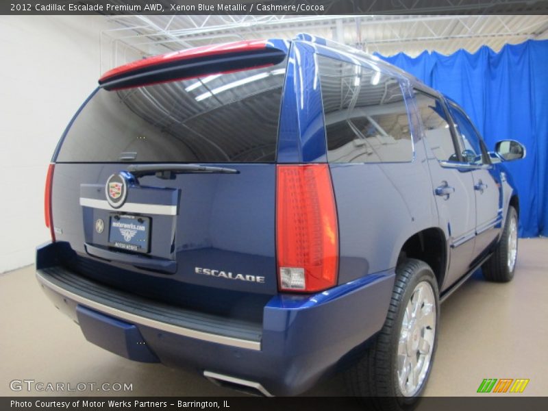 Xenon Blue Metallic / Cashmere/Cocoa 2012 Cadillac Escalade Premium AWD