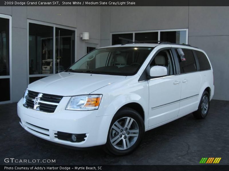 Stone White / Medium Slate Gray/Light Shale 2009 Dodge Grand Caravan SXT