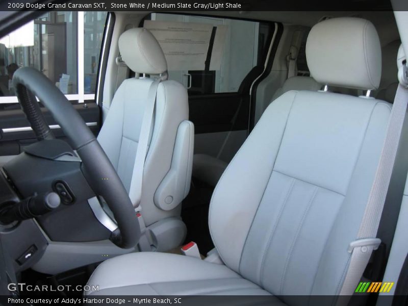 Stone White / Medium Slate Gray/Light Shale 2009 Dodge Grand Caravan SXT
