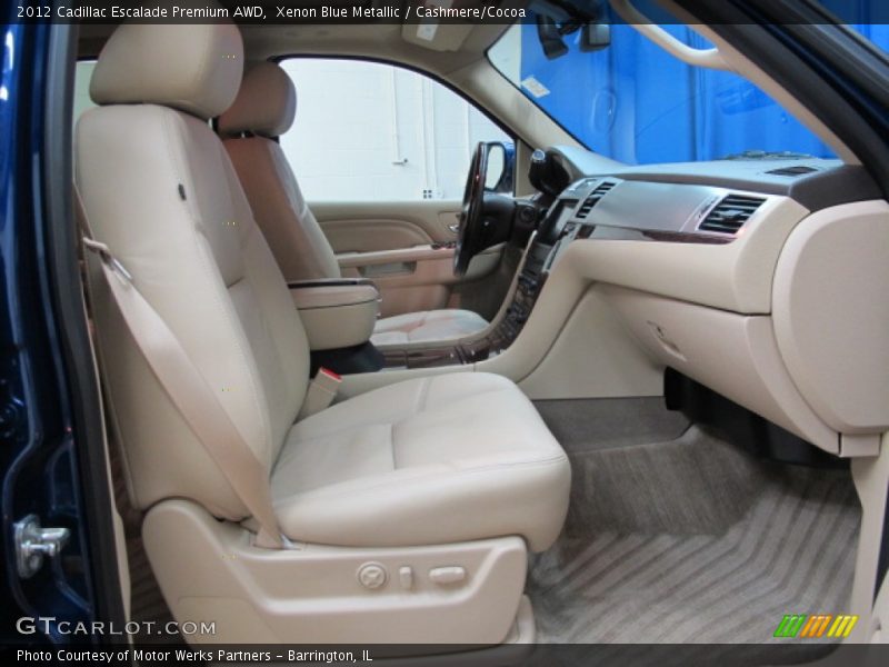 Xenon Blue Metallic / Cashmere/Cocoa 2012 Cadillac Escalade Premium AWD
