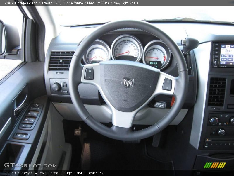 Stone White / Medium Slate Gray/Light Shale 2009 Dodge Grand Caravan SXT