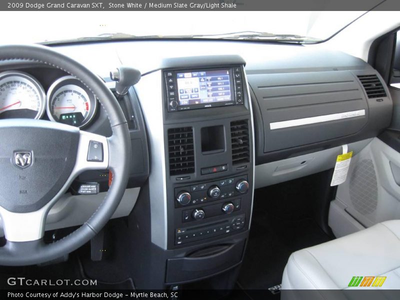 Stone White / Medium Slate Gray/Light Shale 2009 Dodge Grand Caravan SXT