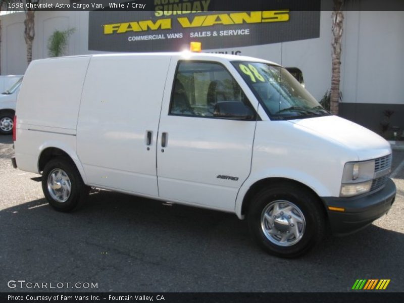 White / Gray 1998 Chevrolet Astro Cargo Van