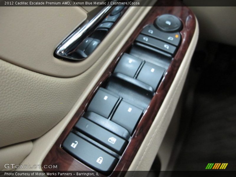 Xenon Blue Metallic / Cashmere/Cocoa 2012 Cadillac Escalade Premium AWD
