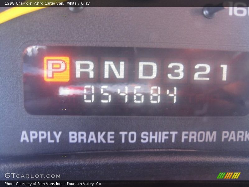 White / Gray 1998 Chevrolet Astro Cargo Van