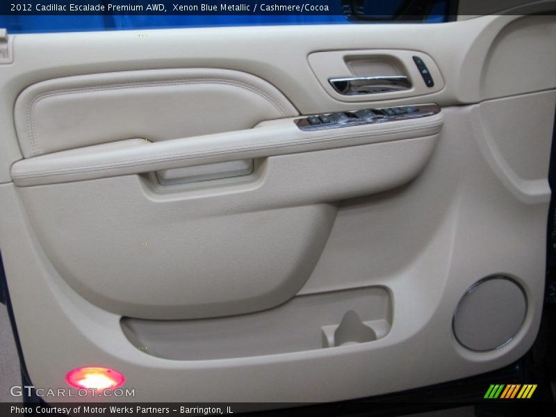 Xenon Blue Metallic / Cashmere/Cocoa 2012 Cadillac Escalade Premium AWD