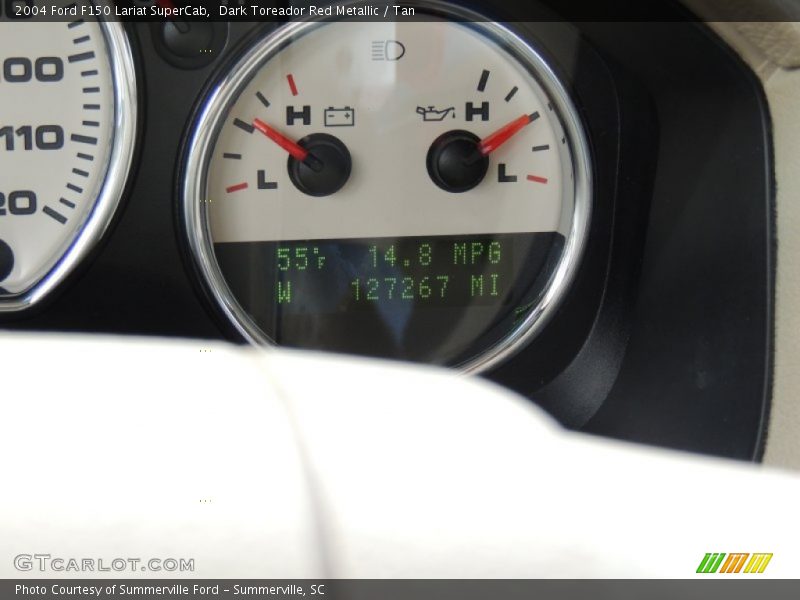Dark Toreador Red Metallic / Tan 2004 Ford F150 Lariat SuperCab