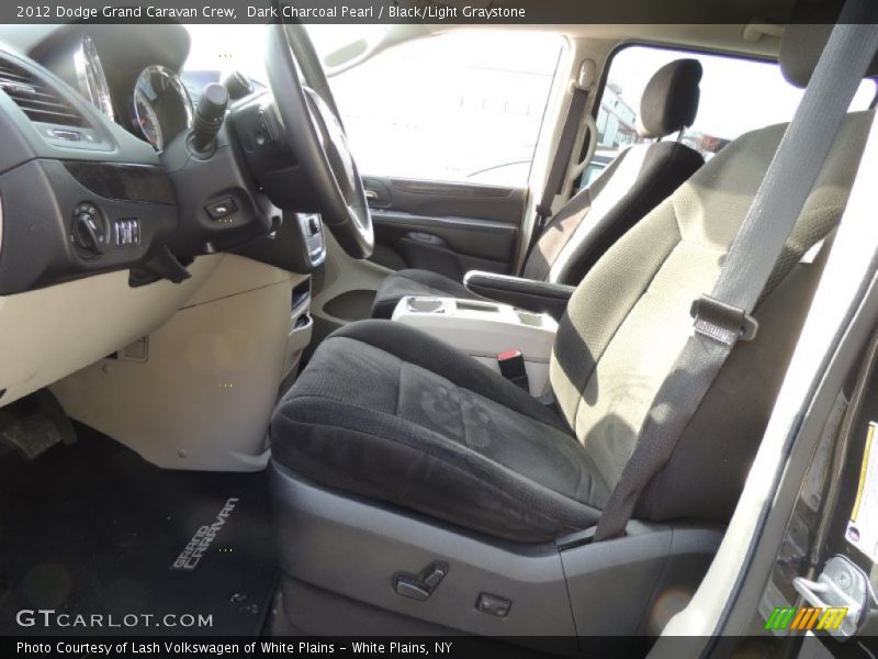 Dark Charcoal Pearl / Black/Light Graystone 2012 Dodge Grand Caravan Crew