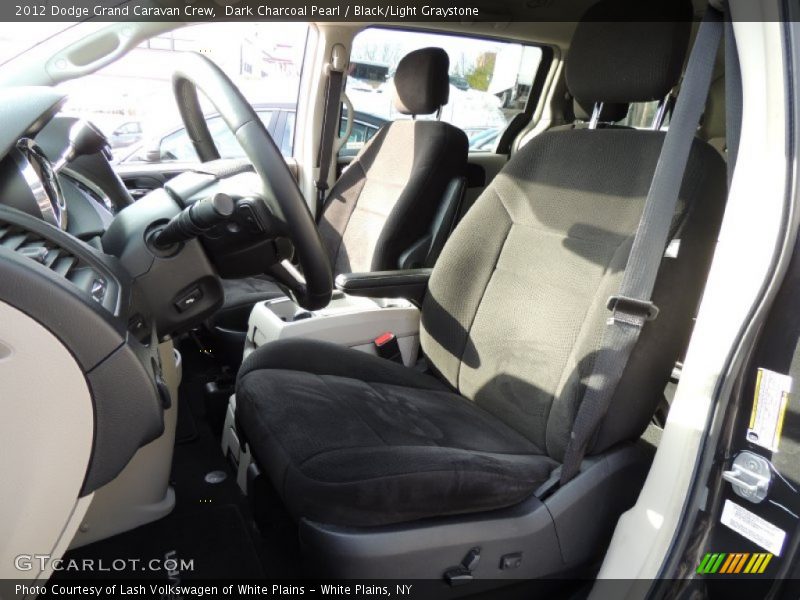 Dark Charcoal Pearl / Black/Light Graystone 2012 Dodge Grand Caravan Crew