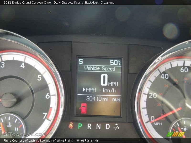 Dark Charcoal Pearl / Black/Light Graystone 2012 Dodge Grand Caravan Crew