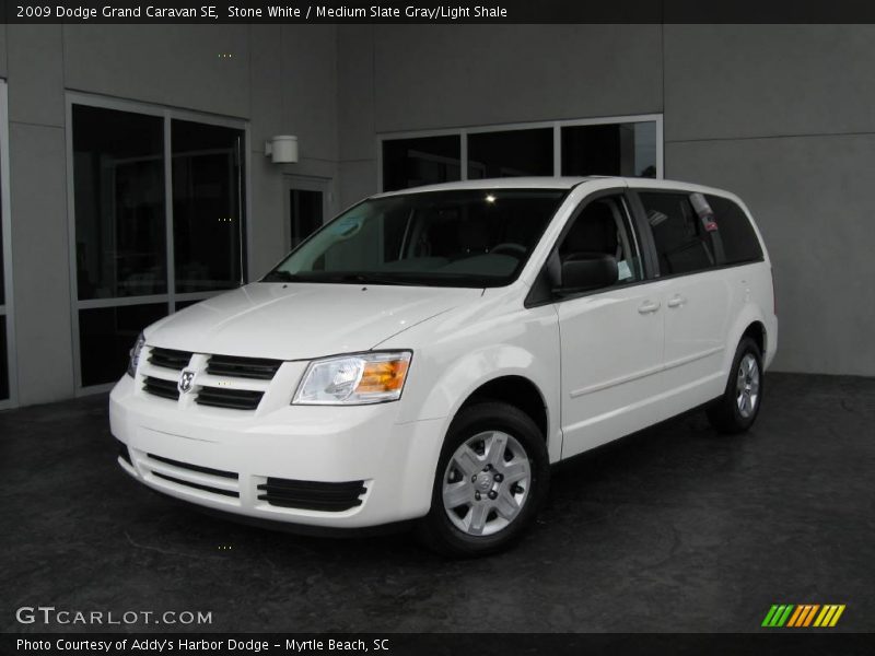 Stone White / Medium Slate Gray/Light Shale 2009 Dodge Grand Caravan SE