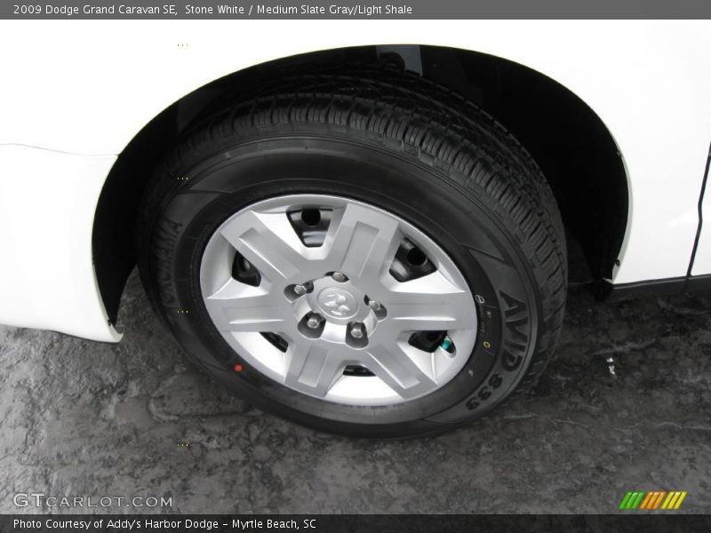 Stone White / Medium Slate Gray/Light Shale 2009 Dodge Grand Caravan SE