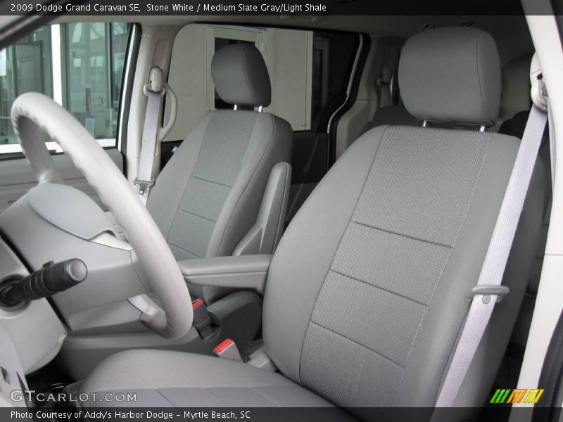 Stone White / Medium Slate Gray/Light Shale 2009 Dodge Grand Caravan SE