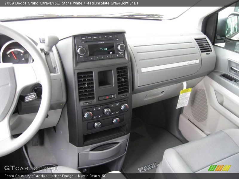 Stone White / Medium Slate Gray/Light Shale 2009 Dodge Grand Caravan SE