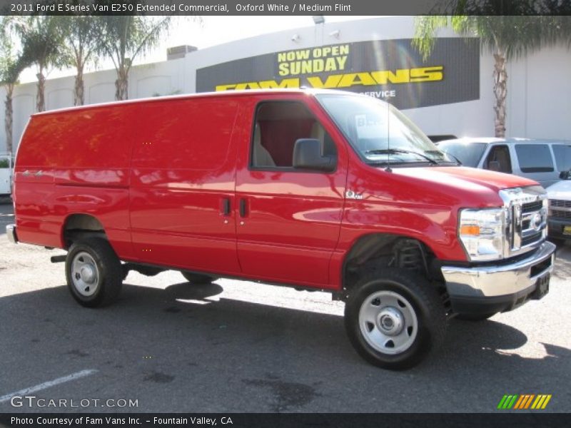 Oxford White / Medium Flint 2011 Ford E Series Van E250 Extended Commercial