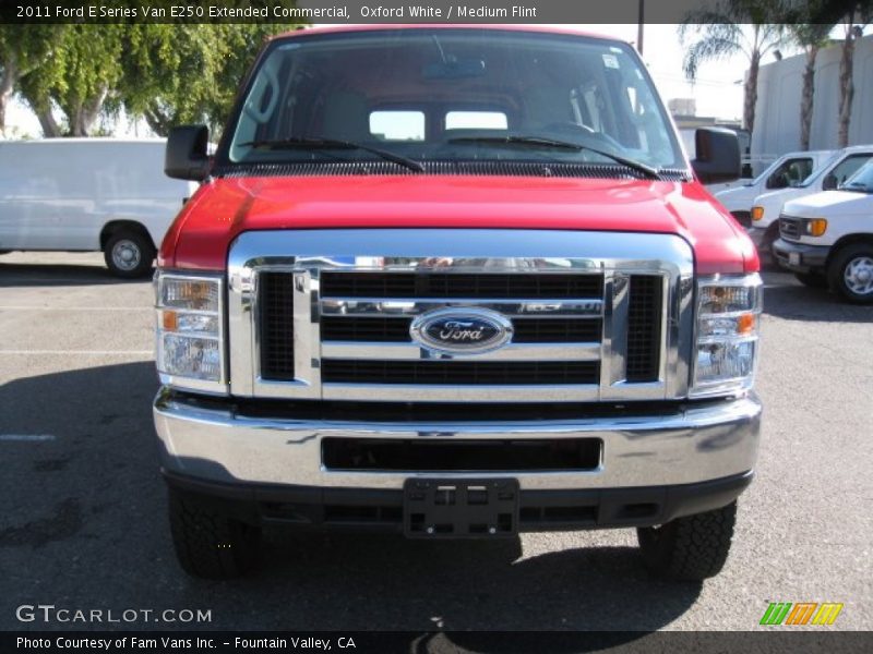 Oxford White / Medium Flint 2011 Ford E Series Van E250 Extended Commercial