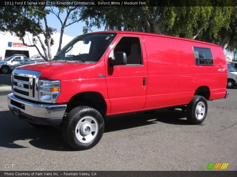 Oxford White / Medium Flint 2011 Ford E Series Van E250 Extended Commercial