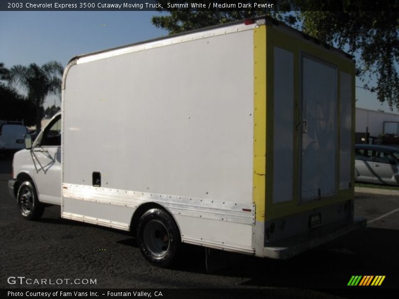 Summit White / Medium Dark Pewter 2003 Chevrolet Express 3500 Cutaway Moving Truck