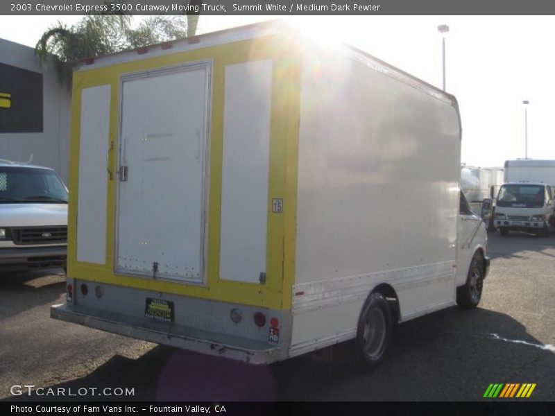 Summit White / Medium Dark Pewter 2003 Chevrolet Express 3500 Cutaway Moving Truck