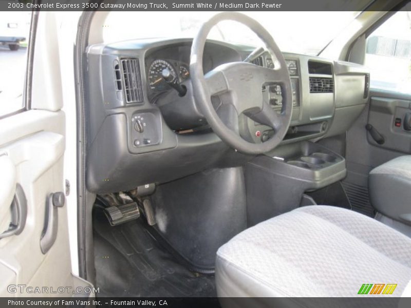 Summit White / Medium Dark Pewter 2003 Chevrolet Express 3500 Cutaway Moving Truck