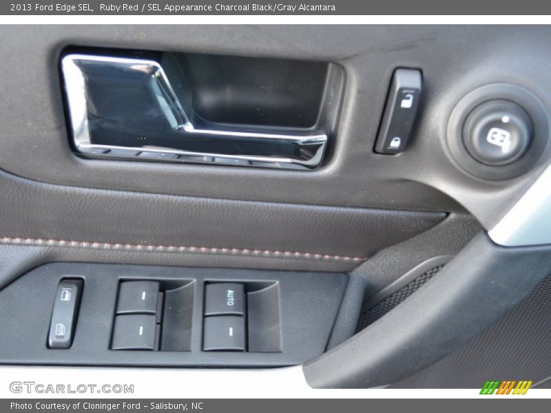 Ruby Red / SEL Appearance Charcoal Black/Gray Alcantara 2013 Ford Edge SEL