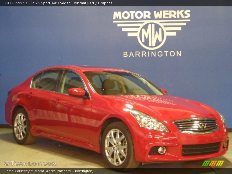 Vibrant Red / Graphite 2012 Infiniti G 37 x S Sport AWD Sedan