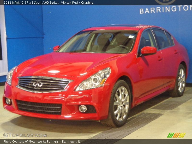 Vibrant Red / Graphite 2012 Infiniti G 37 x S Sport AWD Sedan