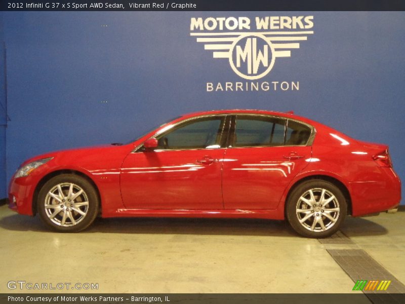 Vibrant Red / Graphite 2012 Infiniti G 37 x S Sport AWD Sedan