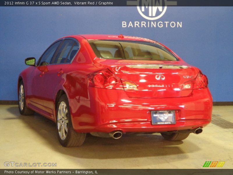 Vibrant Red / Graphite 2012 Infiniti G 37 x S Sport AWD Sedan