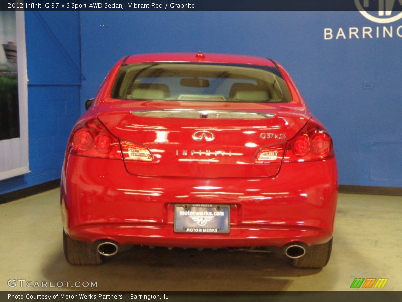 Vibrant Red / Graphite 2012 Infiniti G 37 x S Sport AWD Sedan
