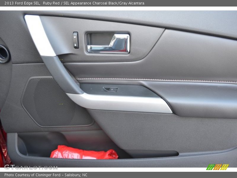 Ruby Red / SEL Appearance Charcoal Black/Gray Alcantara 2013 Ford Edge SEL