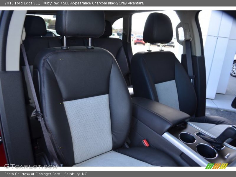 Ruby Red / SEL Appearance Charcoal Black/Gray Alcantara 2013 Ford Edge SEL