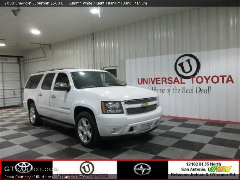 Summit White / Light Titanium/Dark Titanium 2008 Chevrolet Suburban 1500 LT