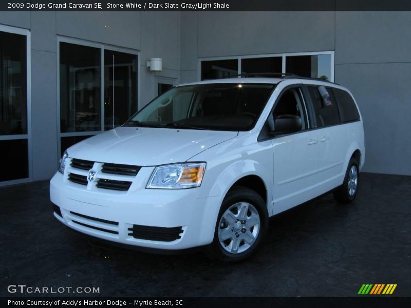 Stone White / Dark Slate Gray/Light Shale 2009 Dodge Grand Caravan SE