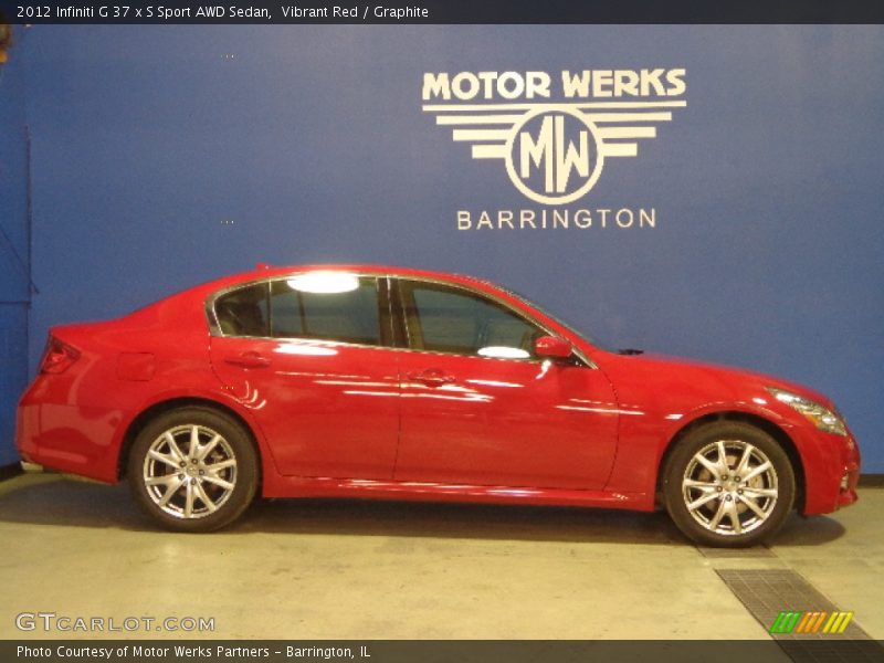 Vibrant Red / Graphite 2012 Infiniti G 37 x S Sport AWD Sedan